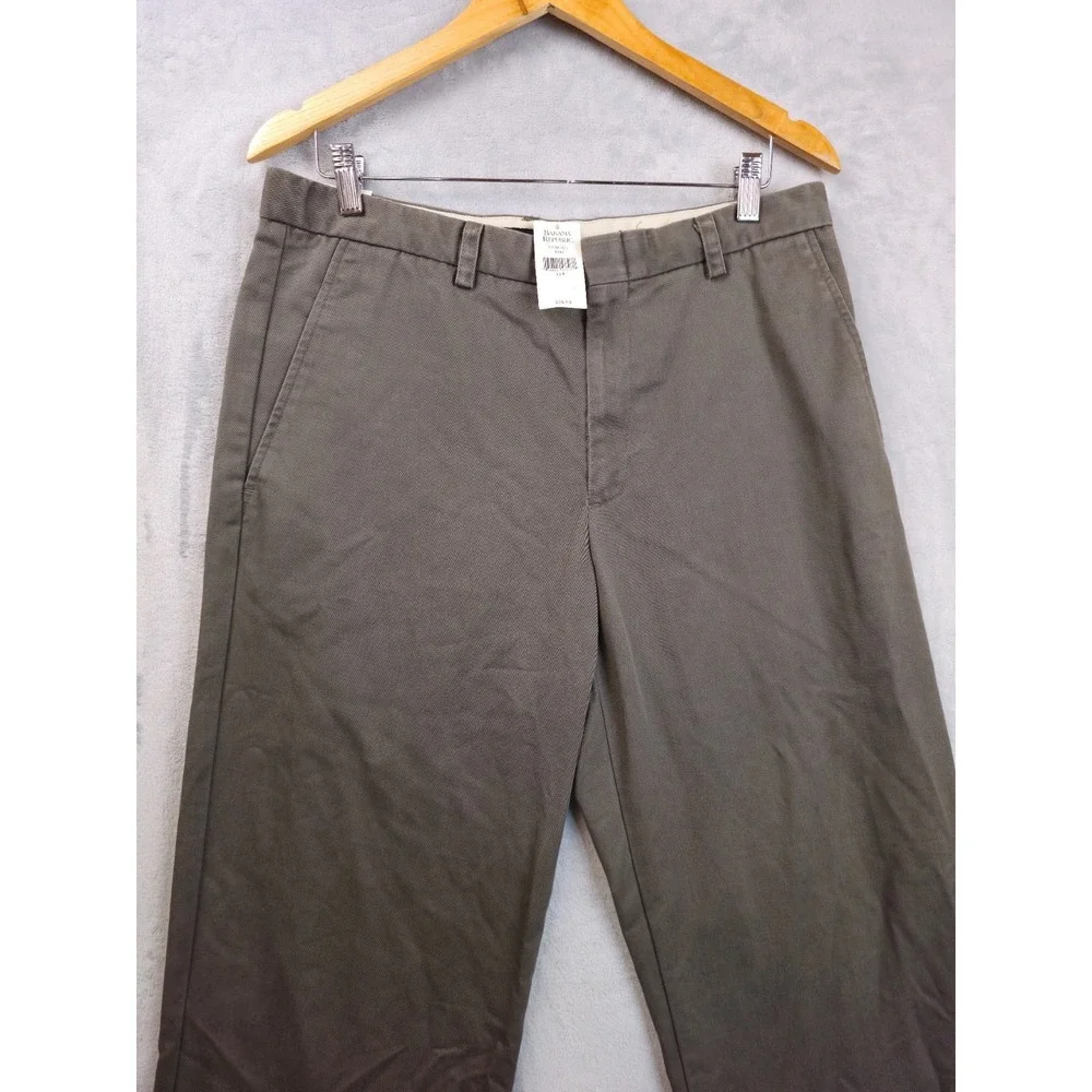 Banana Republic Pant Men 33L 34x35 Tall Gray Relaxed Straight Dawson Chino NWT